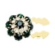 thumbnail image 2 of Diseño diario de flores de la fiesta del botón decorativo del botón del botón del dhinestone para el vestido de sombrero verde oscuro de oro, 2 of 8