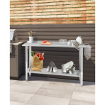 TEQIN Stainless Steel Table Prep & Work Table,NSF Heavy Duty Commercial with Undershelf and Backsplash Prep Worktable for Restaurant Kitchen Home and Hotel