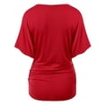 thumbnail image 3 of NINEXIS Women's Batwing Sleeve Surplice Wrap Front Dolman Top (Plus Size Available), 3 of 5