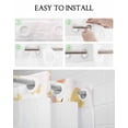 thumbnail image 5 of No Hook Shower Curtain with Snap in Liner, HOME SWEET Gradient Flower Vase Butterfly Hotel Shower Curtains for Bathroom, Washable Shower Curtain Liner Set with Mesh Top Window, 48"x72", 5 of 6