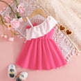 thumbnail image 4 of Utlike Girls 2 Pack Outfits Set Toddler Dress One Shoulder Casual Dress Bowknot Birthday Cake Party Outfit Girl'S Cheap Clothing Set Size 2 Years-3 Years, 4 of 8