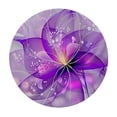 thumbnail image 2 of Nawypu  Violet Round Waterproof Table Cover Elastic Tablecloth Flourish Vision Petals Dreamlike Print Table Cloth Round Elastic Edge Fitted Table Cover Floral Spirals Tables, 2 of 7
