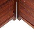 thumbnail image 6 of Oriental Furniture 6 ft. Tall Adjustable Shutter Room Divider Walnut 6 Panel, 6 of 6