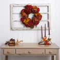 thumbnail image 2 of Nearly Natural 4176 24 in. Fall Hydrangea Wreath, 2 of 4
