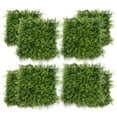 thumbnail image 1 of QinaQin Paquete de 12 paneles de follaje artificial tipo boxwood de 20 x 20 pulgadas, resistentes al sol, ideales para muro verde interior o exterior, 1 of 7