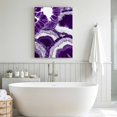 thumbnail image 5 of Canvas Wall Art Abstract Marble Texture Canvas Art Print White Dark Purple Cracke Rock Pictures Wall Decor for Living Room Bedroom Artwork Decorations Stretched Framed Ready to Hang 8"x10", 5 of 9