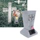 thumbnail image 1 of Cementerio Solar Cementerio Jarrón Para Tumba Jarrón De Resina Para Lápida Con Estaca LED En El Suelo De Drenaje Ajustable Para Flores, 1 of 7