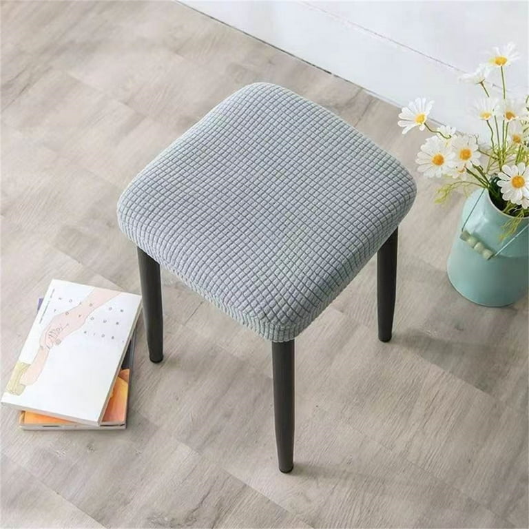 LIJCC Chair Covers Vanity Stool Covers Square Dining Chair Seat Covers for Wedding Party Bar Hotel Stretch Stool Cover with Non Slip Design Walmart