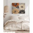 thumbnail image 3 of Burnt Orange Grey Black Flower Wall Art for Living Room,Canvas Picture Wall Decor for Bathroom Bedroom,Spring Floral Botanical Painting Artwork for Office Kitchen Hallway Dining Room Decor 24"x32", 3 of 8