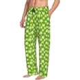 thumbnail image 2 of Uemuo Daisies Flowers Pattern Men's Wide Leg Palazzo Lounge Pants with Pockets Light Weight Loose Comfy Casual Pajama Pants-XX-Large, 2 of 9