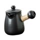 thumbnail image 5 of Tetera de cerámica china, teteras portátiles para hervir agua caliente con mango en cuerda para Camping, Picnic, hogar, restaurante , 700ml Negro, 5 of 8