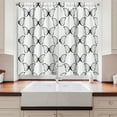 thumbnail image 2 of Ambesonne Spring Kitchen Curtains, Butterfly Wings Freedom, 55"x39", White and Black, 2 of 3