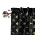 thumbnail image 5 of Half Window Curtain 36 Inches Long, Green Camouflage American Flag Window Treatment Curtain Drapes, Wooden Grain Small Tier Curtains for Bathroom Over Sink, 27.5"x36", 2 Panels, 5 of 7
