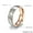 Rose Gold, variant on Rose Gold/Black Love Heart CZ Stainless Steel Silver Brushed Couple Ring Sz 4-12