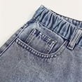 thumbnail image 3 of Wonitaaizi Girls Jeans Denim Elastic Wasit Wide Leg Baggy Pants Kids Clothes (14-15 Years,Blue), 3 of 6