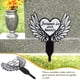 thumbnail image 3 of Estacas decorativas conmemorativas de 11.8" con forma de corazón y alas de ángel (paquete de 2), 3 of 6