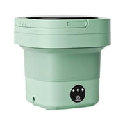 Rongfmy Folding Washing Machine Compact Small Washer 6.5L Small Bucket Washer for Travel Green
