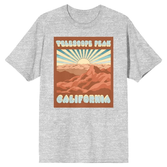 Elevation 7573 Telescope California Crew Neck Athletic Heather Men's T-shirt-Medium