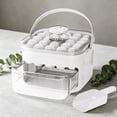 thumbnail image 4 of Easy Press Ice Maker, Ice Mould, Press Ice Trays for Freezing Steps with Bin and Scoop | Portable with Handle, Easy Release without Cool Cube Maker for Cocktail, Whisky(White), 4 of 4