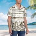 thumbnail image 5 of Haiem Rice Harvest Printed Hawaiian Shirt for Men - Men’s Casual Beach Summer Shirts - Stretch Fabric with Modern Fit-Medium, 5 of 9