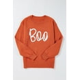 thumbnail image 6 of Redhotype Boo Print Knit Sweater: Long Sleeves, Drop Shoulder Chic, 6 of 8