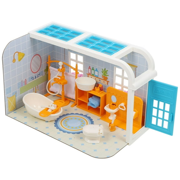Soimiss 1 Set Mini House Kit Dollhouse Decoration Micro Decoration Plastic Assorted Color