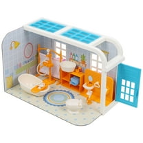 Soimiss 1 Set Mini House Kit Dollhouse Decoration Micro Decoration Plastic Assorted Color