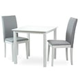 thumbnail image 3 of Dining Square Kitchen Table Contemporary Design Solid Wooden in White Finish, 3 of 6