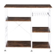 thumbnail image 2 of Tcbosik Kitchen Storage Rack Baker's Rack Utility Storage Shelf Microwave Stand Table Spice Rack Condiment Holder Workstation, Rustic Brown, 2 of 10