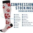 thumbnail image 4 of FREEAMG Cute Dog Paw Compression Socks for Men & Women Knee High Stockings for Running, Sport, Hiking & Travel, 4 of 7