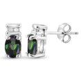 thumbnail image 2 of Sterling Silver 7/8ct TGW Mystic Topaz and White Diamond Accent Earrings, 2 of 5