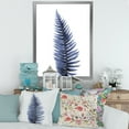 thumbnail image 3 of Designart 'Tropical Blue Watercolour Leaves On White' Bohemian & Eclectic Framed Art Print, 3 of 4
