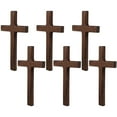 thumbnail image 3 of 6Pcs Small Crucifixes Brown Wooden Cross For Home Use Church Use 11.8X7X0.5In, 3 of 8