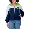 thumbnail image 4 of Women's WEAR by Erin Andrews College Navy Seattle Seahawks Plus Size Color Block Full-Zip Hoodie, 4 of 5