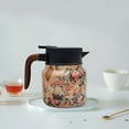 thumbnail image 5 of ACDANC Floral Pattern Tea Thermos,Winter Thermos Tea Pot Built-In Infuser for Tea Separation,Stainless Steel Thermal Carafe with Lid for Hot Drinks for Kitchen Living Room Office Use 800Ml/27oz, 5 of 7