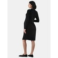 thumbnail image 3 of Time and Tru Women's Maternity 2-Piece Ribbed Dress with Long Sleeves, 3 of 4