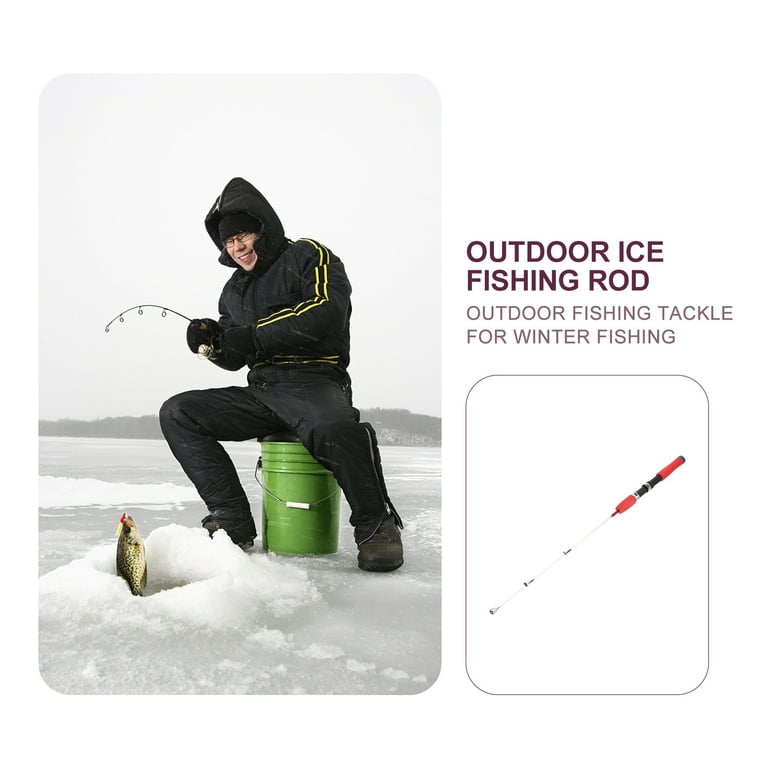 2 Pc Ice Fishing Rod Kid Pole Shrimp Portable Telescopic Rods Outdoor  Supply Equipment Stuff Kids Child