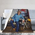 thumbnail image 2 of Ultra Soft Throw Blanket Flannel Dwight Music Yoakam Theme Light Weight Warm Blanket for Living Room/Bedroom 40"X30", 2 of 6