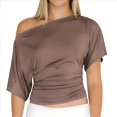 thumbnail image 3 of Tops de Verano con Hombros Descubiertos para Mujer, Camisetas para Salir, Top Corto Sin Mangas, Ropa de Moda, Conjuntos de 2025 Caqui L, 3 of 8