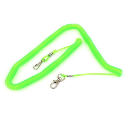 - Unique Bargains 4M 13.1 Ft Long Retractable Flexible Coiled Fishing Lanyard Rope Lime Green