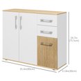 thumbnail image 3 of HOMCOM Buffet Moderne de Cuisine avec 2 Tiroirs et 3 Portes, 3 of 10