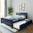 thumbnail image 1 of BEDSMART Solid Wood Full Size Bed With Trundle | Blue, 1 of 7