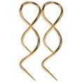 thumbnail image 1 of Shisuyan 2pcs Spiral Threader Earring Pull Through Earrings Handmade Twisted Linear Curved Dangle Earring, 1 of 8