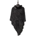 thumbnail image 4 of Faux Short Fur Poncho Black, 4 of 4