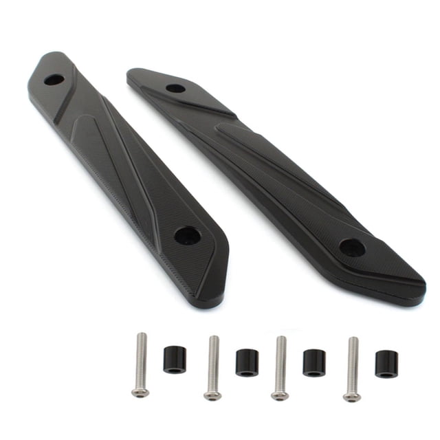 2 cubiertas de soporte de parabrisas de repuesto para Zontes 125M 310M 350D Negro