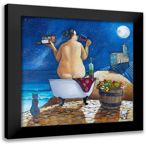West, Ronald 20x20 Black Modern Framed Museum Art Print Titled - Bath No. 1