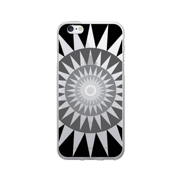 OTM Prints Clear Phone Case, Sun Dial Gray - iPhone 6 Plus/7 Plus