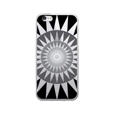 OTM Prints Clear Phone Case, Sun Dial Gray - iPhone 6 Plus/7 (Best Phone Deals Out There)