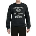 thumbnail image 2 of Wild Bobby, Awesome Dads Tattoos and Beards, Father's Day, Unisex Crewneck Graphic Sweatshirt, Black, Small, 2 of 3