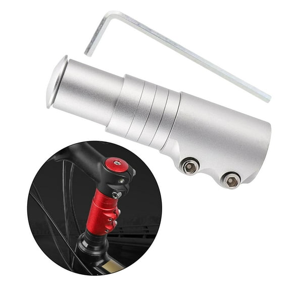 Bike Handlebar Height Adapter 28.6mm Bike Stem Riser Head up Raiser Bike Fork Shaft Extension for Road Bike Component Accessories Parts Argent 12cmx3.5cm